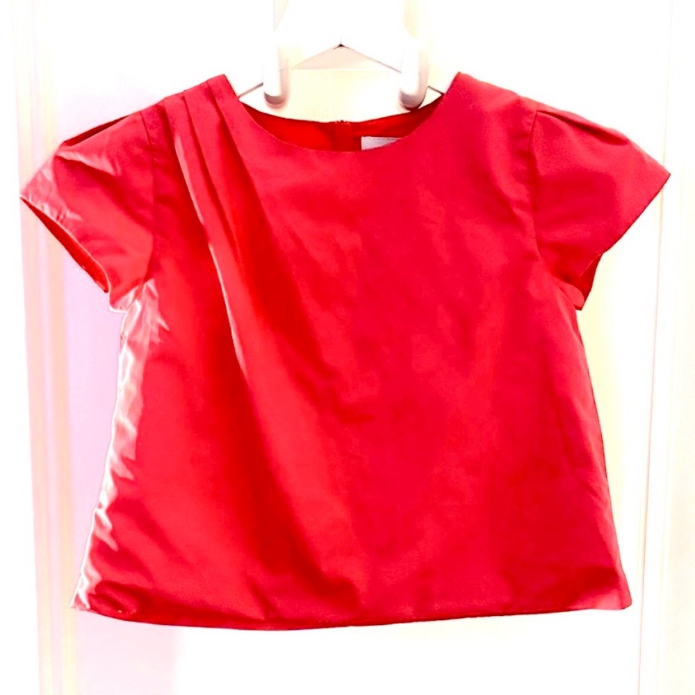Jacadi Formal Collection Bright Dark Pink Short Sleeve Blouse